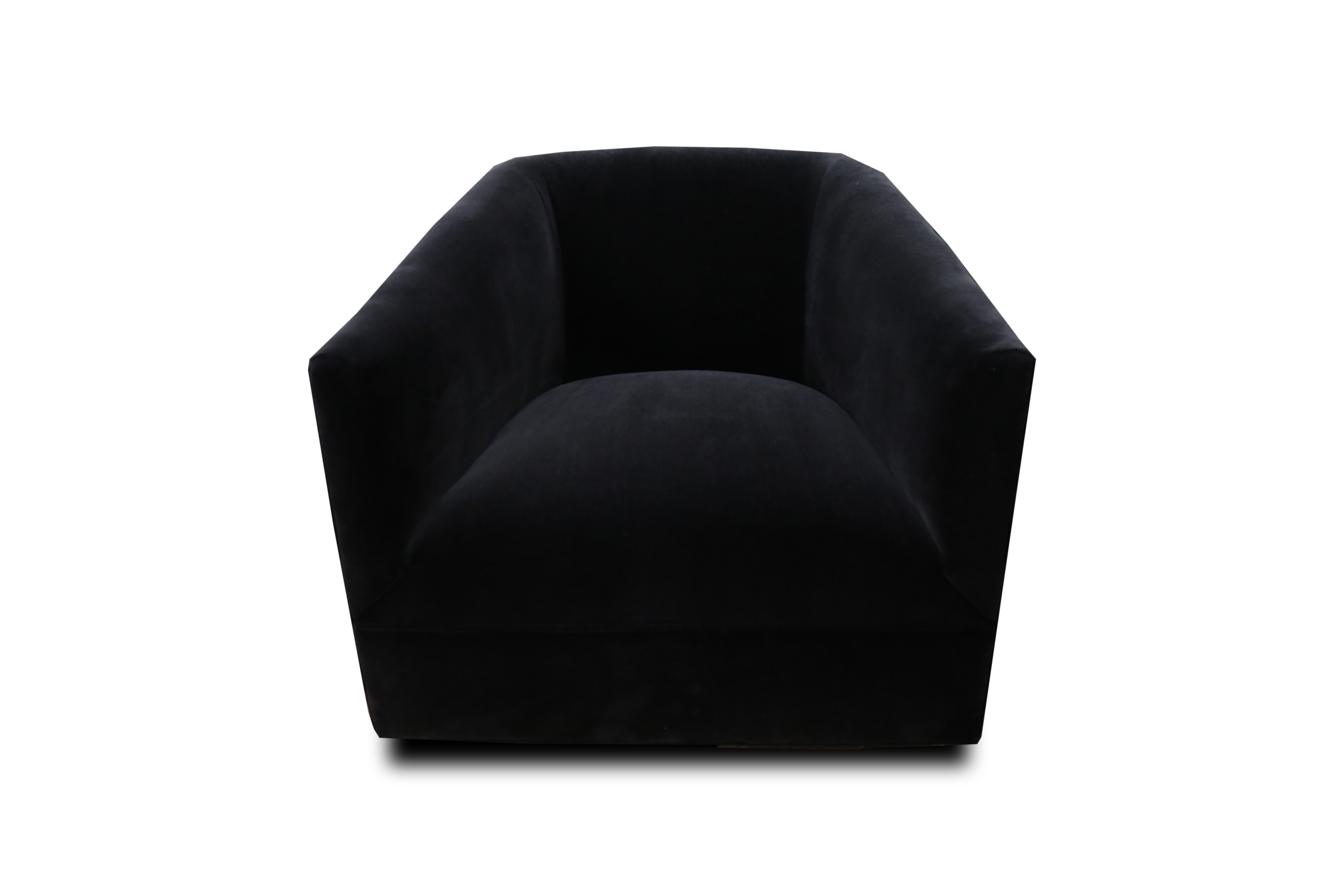 Black velvet club chair hot sale